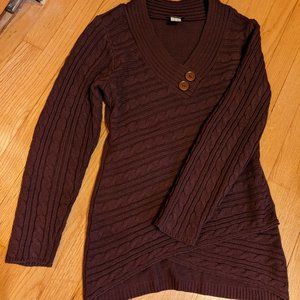 Plum cable knit sweater